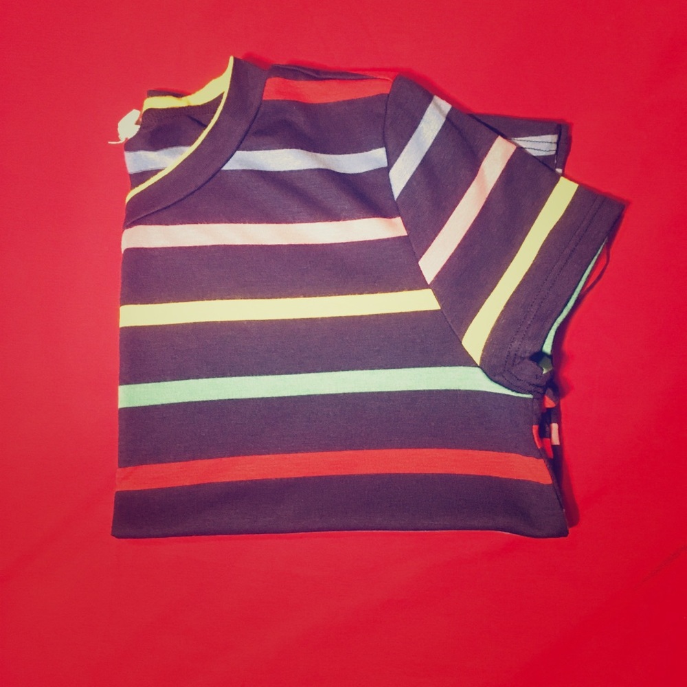Bright Multi Color Stripe Tee